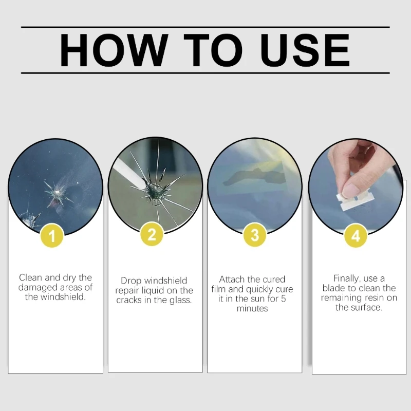 

Набор для ремонта трещин автомобильного стекла фиксирует чипсы с длительным защитным покрытием для мотоциклов
