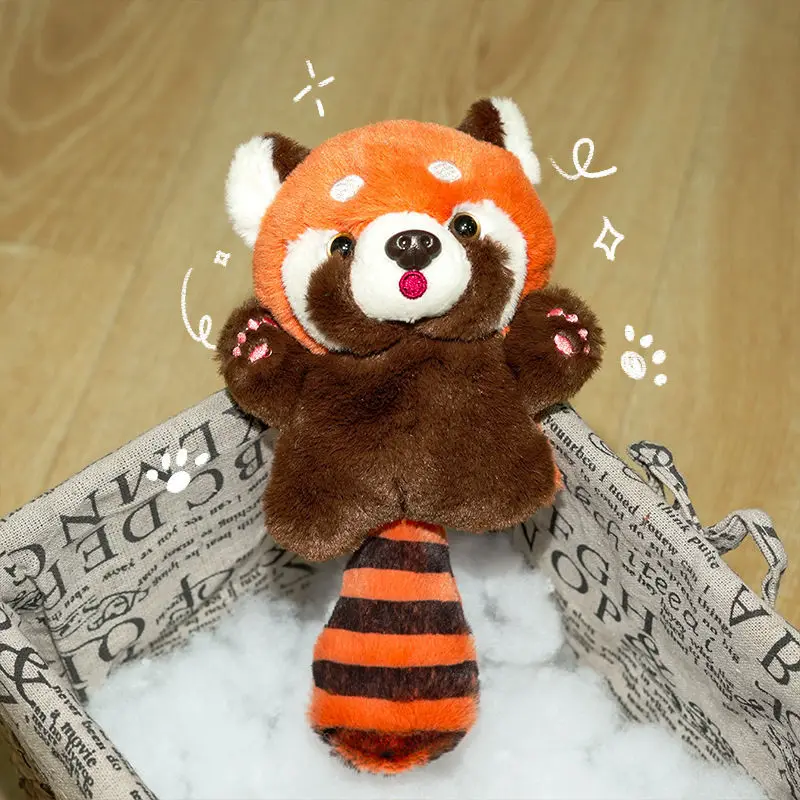 Yupsk Cartoon Red Panda Plush Toy Pendant Little Raccoon Doll Keychain Doll Playground Raccoon Stuffed Backpack Decor Gifts