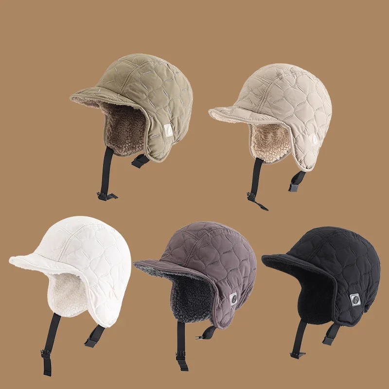 Hombres Mujeres invierno Trapper aviador Trooper orejeras al aire libre cálido impermeable protectores de oídos sombrero de esquí gorra de bombardero Reversible usable