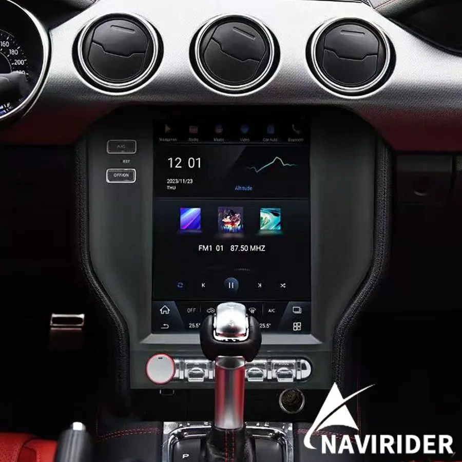 

Android 15, автомобильный навигационный GPS-радио, стерео для Ford Mustang 2015-2021, 9,7-дюймовый экран Carplay, мультимедийный видеоплеер, головное устройство