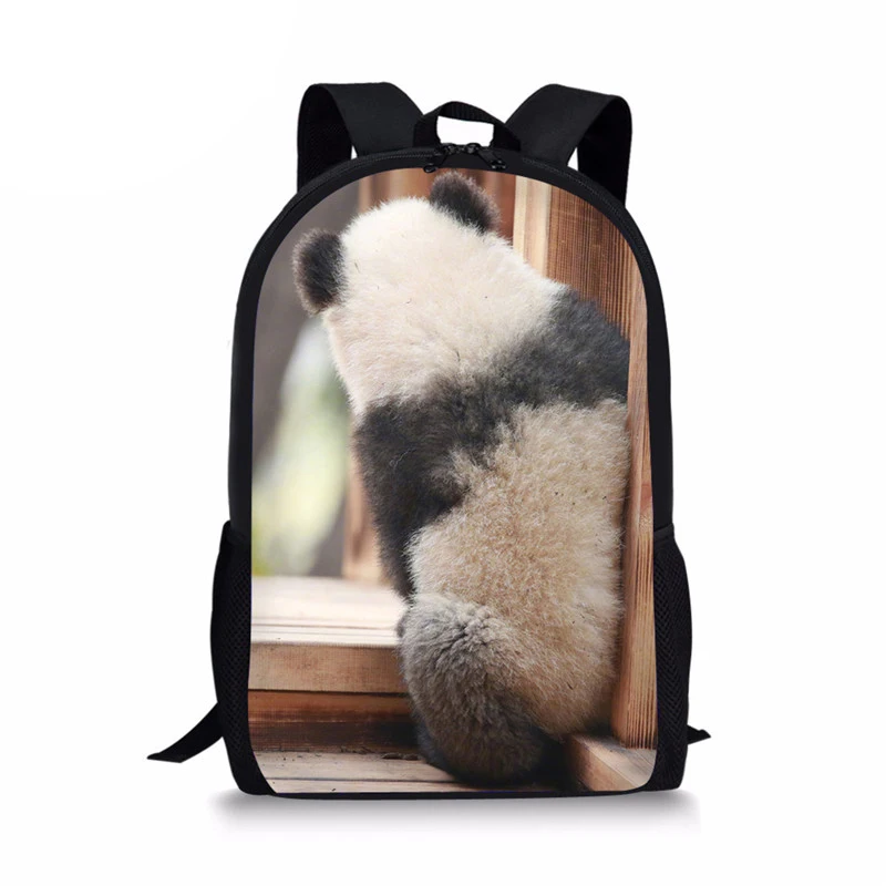 Animals 3D Panda Print Backpack Boys Girls School Bags Primary School Students Backpack Children Travel School Bags 16 Inches