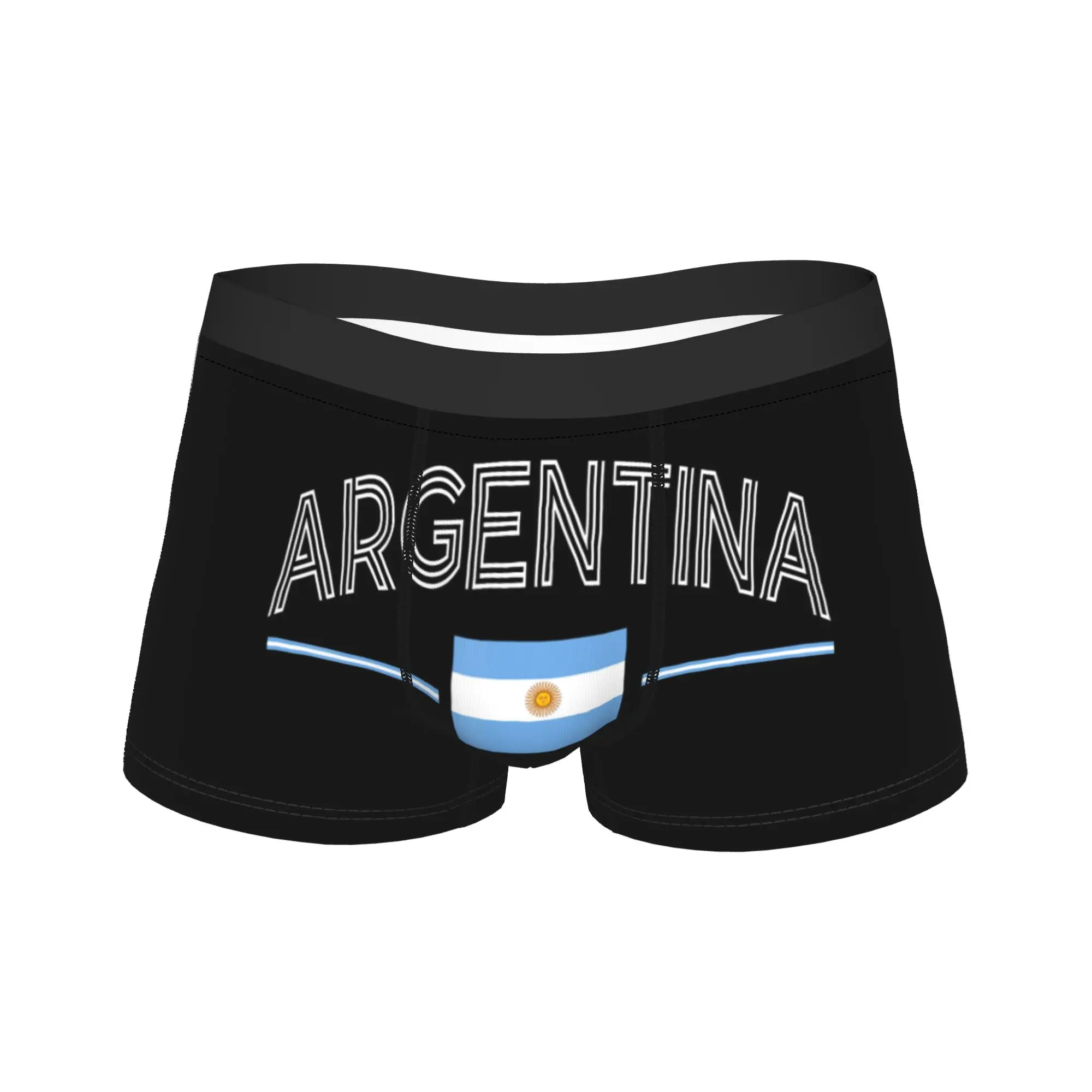 Vintage Argentina Flag Retro Argentinian Underwear Male Underpants Soft Boxer Shorts High Quality Shorts Briefs Big Size 2XL