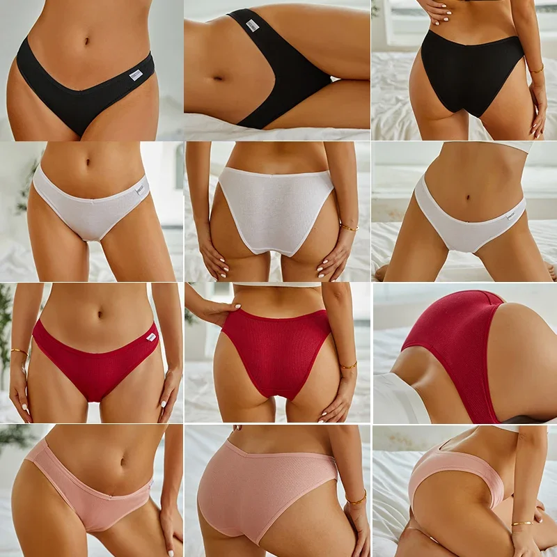 

3PCS/Set M-XXL Women Sexy Cotton Panties Underwear Female Underpants Woman Briefs Cotton Pantys Girl Intimates Lingerie