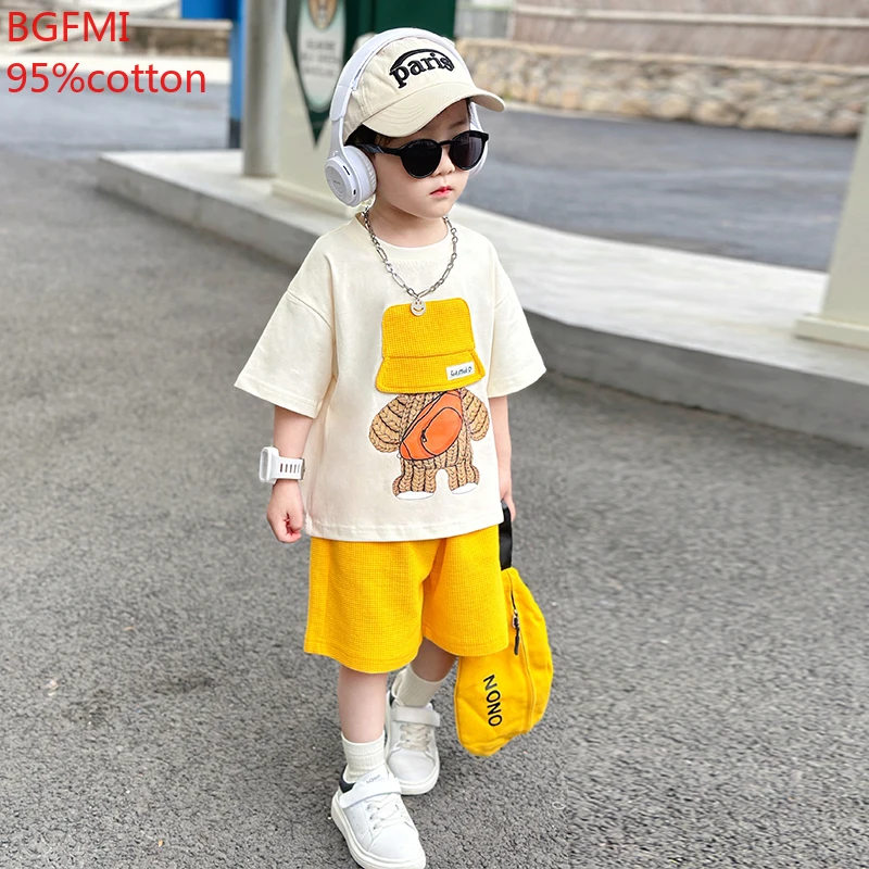 Boutique Baby Boys Outfits 2024 Summer Fashion Short Sleeve Shirts + Shorts Two Piece Kids  2 3 4 5 6 7 8 9 10 Years Old Outfits