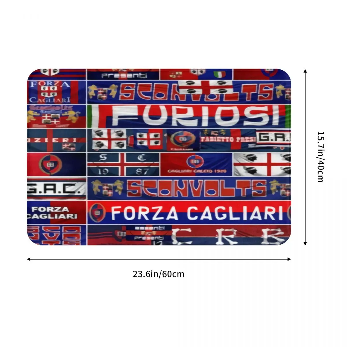 Tributo Ultras Cagliari Rossoblu Floor Mat Rug Home Bathroom Rugs Kitchen Rugs Kids Rugs Customizable