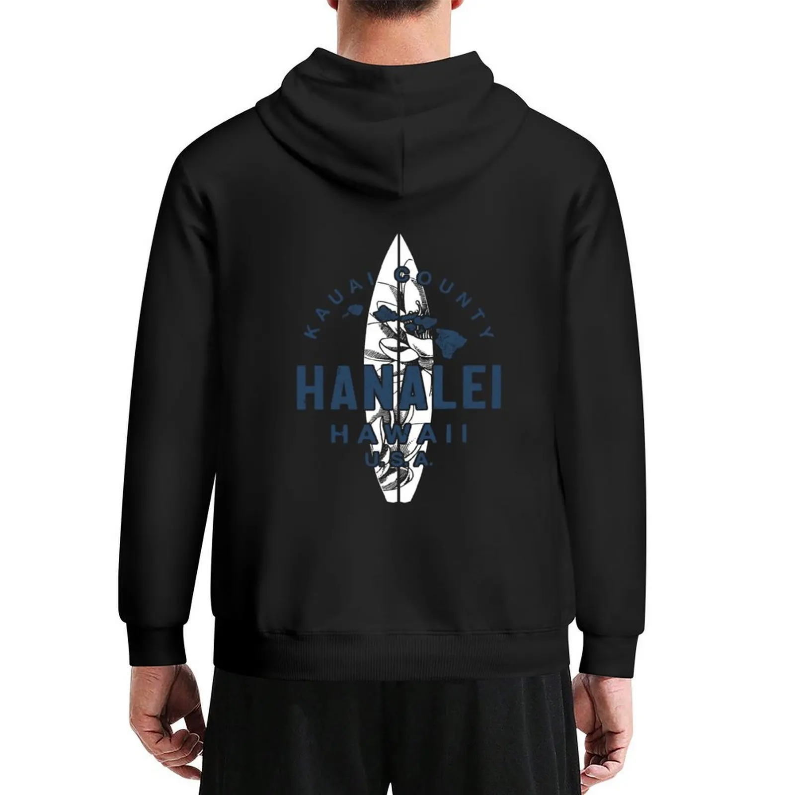 

Hanalei Kauai Hawaii Vintage Hawaiian Surfing Hoodie mens designer clothes winter clothes clothes for men designer hoodies
