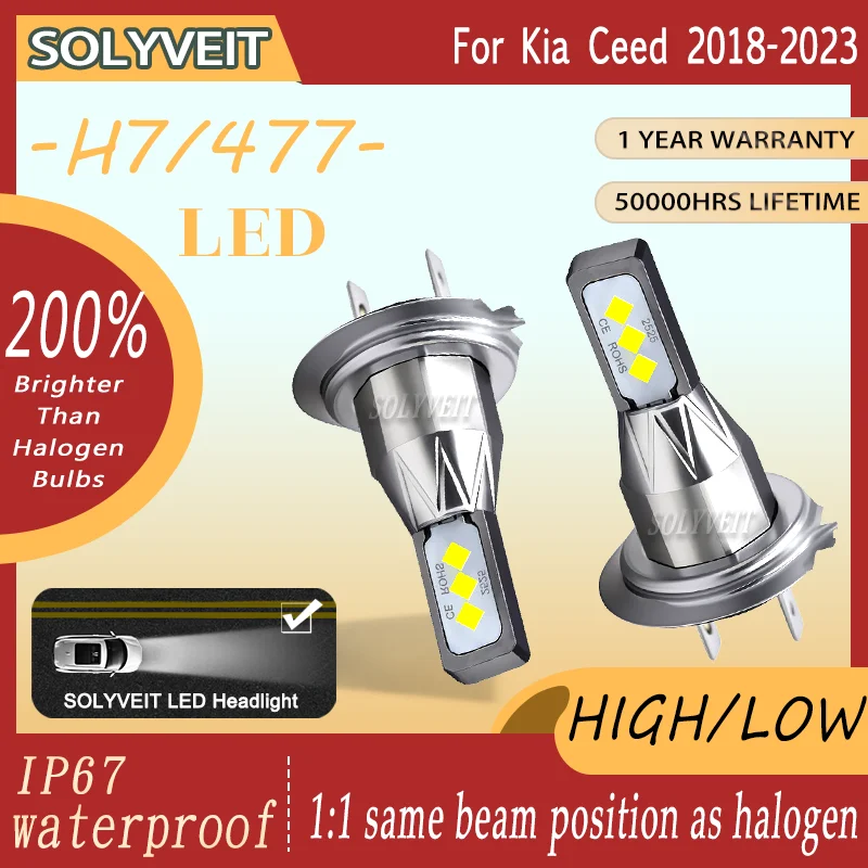 

waterproof IP67 Instant-On Brightness Tool-Less Setup Smooth Driving LED Headlight For Kia Ceed 2018 2019 2020 2021 2022 2023