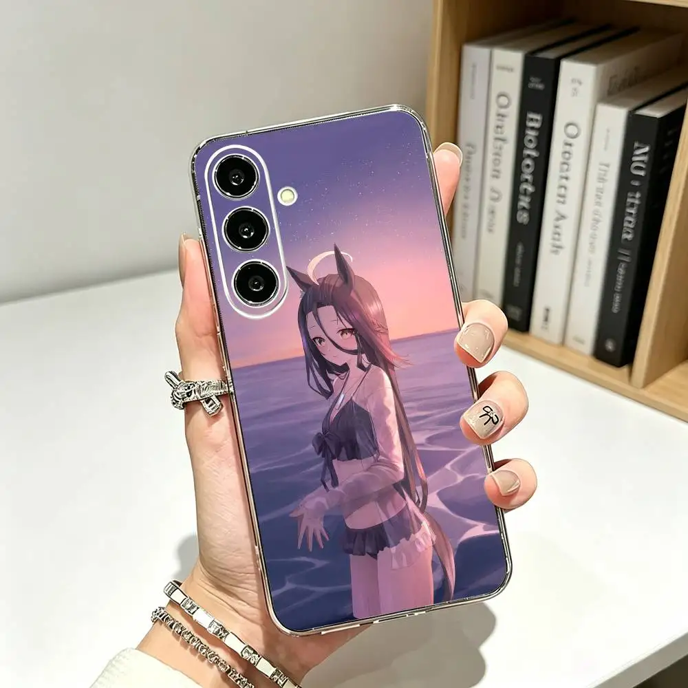 M-Manhattan Cafe Uma-a Clear Soft Silicone Phone Case for Samsung Galaxy A71, A70, A52, A51, A40, A30