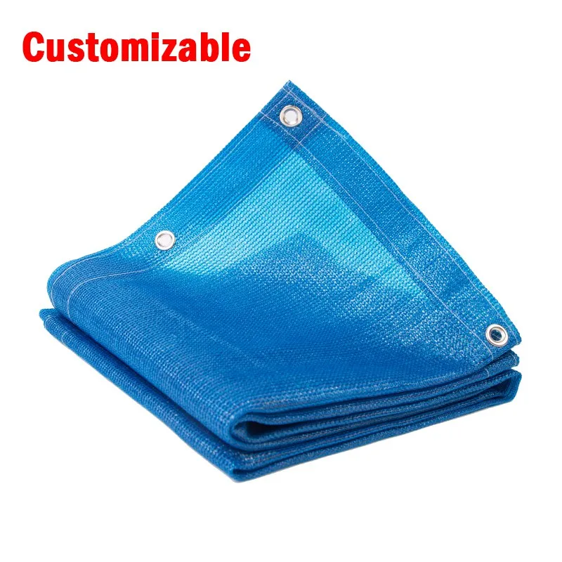 

Customize Big Size Blue Sunshade Net Outdoor Carports Shade Cloth HDPE Fabric Pergolas Shading Net Garden Plant Pool Cover Net