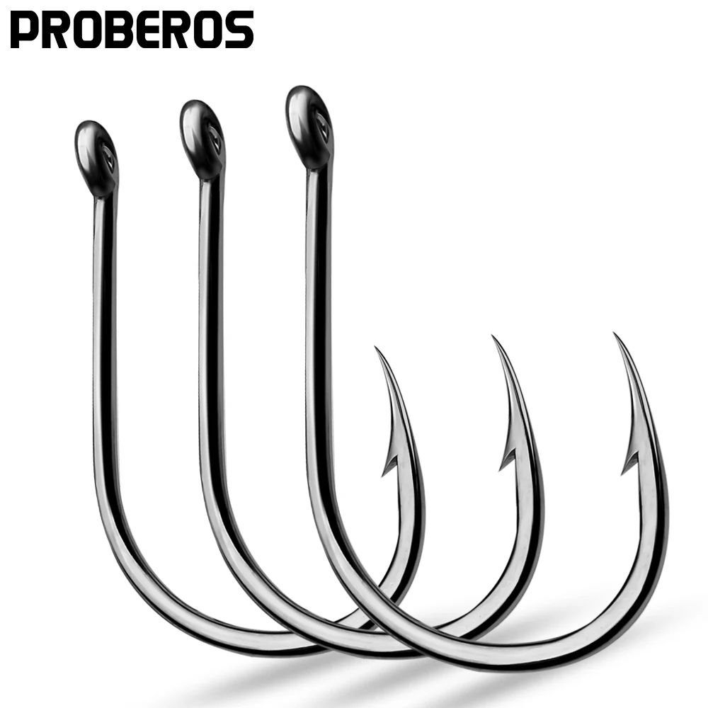 PROBEROS 500pcs 3#-15# High Carbon Steel Offset Barbed Sharp