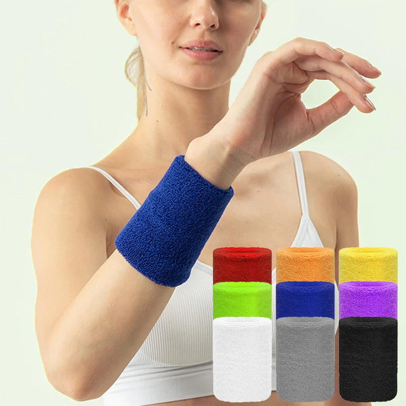 4Pcs Towel Sports Wristbands Tennis Sweat Bands Wrist Guard For Basketball Volleyball padel Fitness Sweatbands Wrist Wrap Cuff