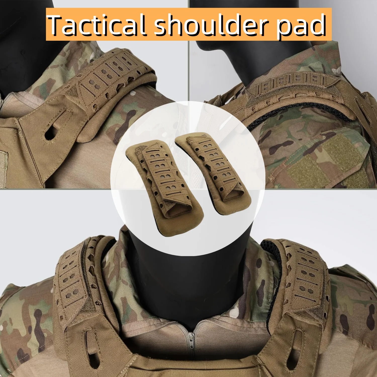 

Outdoor Sports Tactical Shoulder Pad Shockproof Pressure Relief Pad Shoulder Support Pad Breathable Non-Slip Backpack