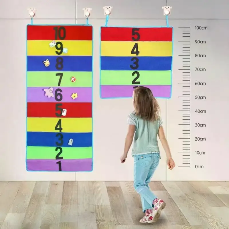 1 Set Number Fun Sports Game Height Ruler Children Touch High Jump Carpet Bounce Trainer Growth Promoting Toy Indoor Activity view 5