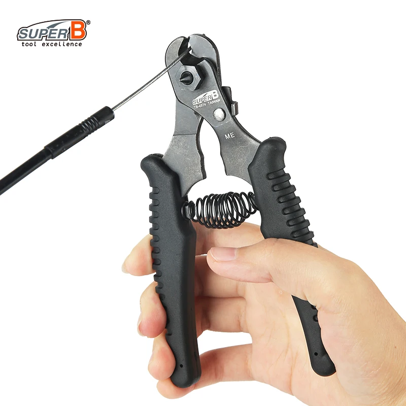 SUPER B Multifunctional Cable Cutter MTB Road Bike Brake＆Shifter Wire Line Breaker With Orifice Enlarge Cone Bicycle Repair Tool