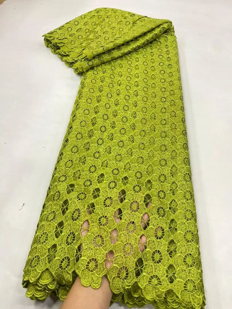 

African Nigerian Tulle Lace Fabric, Cotton Wedding Party Dress, Sequins for Sewing, Embroidery, High Quality, 5Yards,JL534