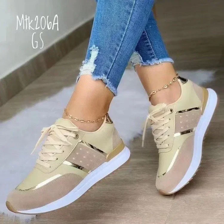 Woman Sneakers Platform Leather Patchwork Women's Sports Shoes 2025 Running Vulcanized Tennis Female Comfortable Casual Sneaker