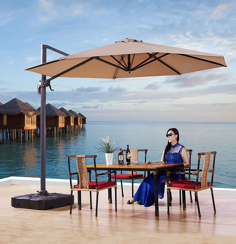 

FEAMONT Rome Umbrella Outdoor Leisure Parasol Garden Patio Restaurant 150KG Strongest Water Tank Base
