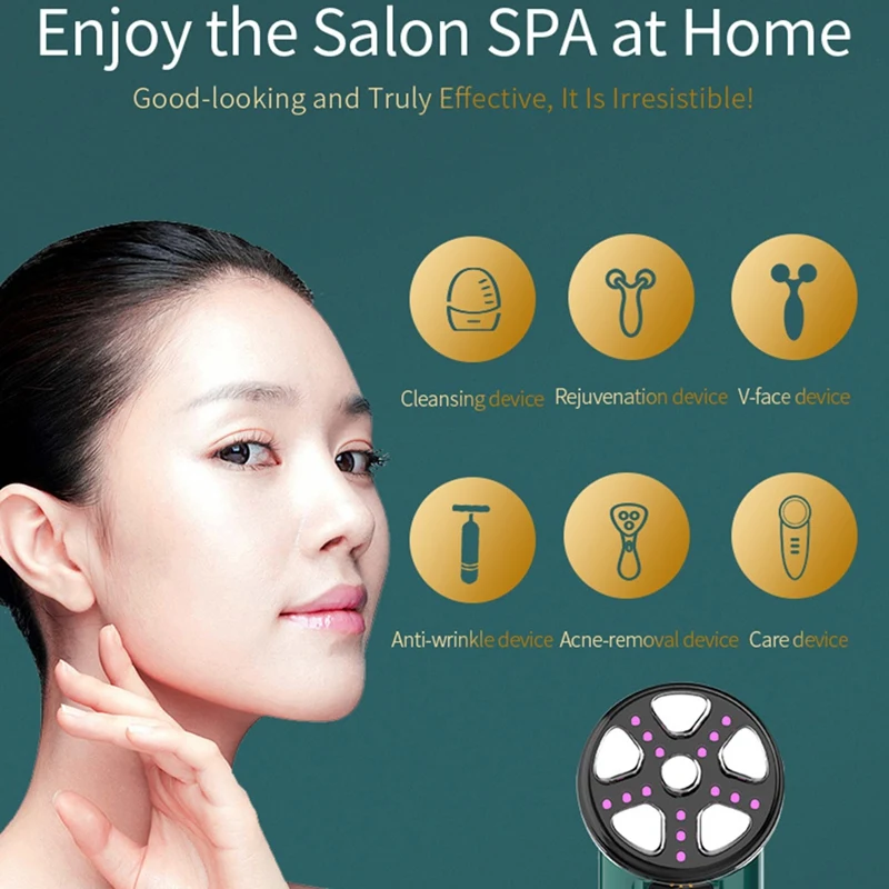 Hot Microcurrent Facial Device Face Lifting Machine Neck Skin Tighten Massager LED Light Therapy Vibration Beauty Tool