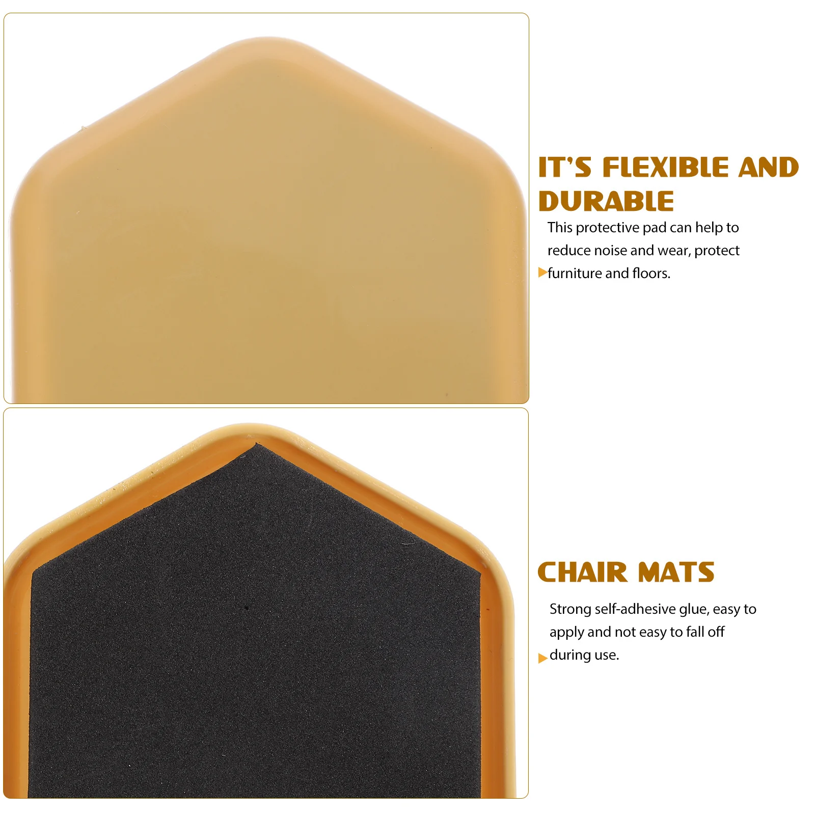 8Pcs Furniture Protector Pads Hexagonal Self Adhesive Chair Leg Floor Protectors for Carpet Hardwood Floor Furniture Sliders