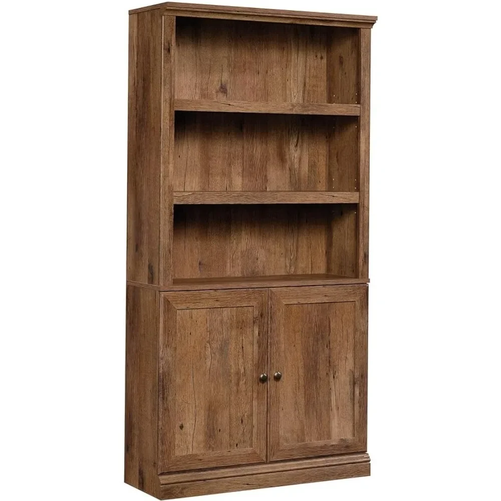 Sauder Miscellaneous Storage 5-Shelf/ Book Shelf 2-Door Bookcase, Vintage Oak finish