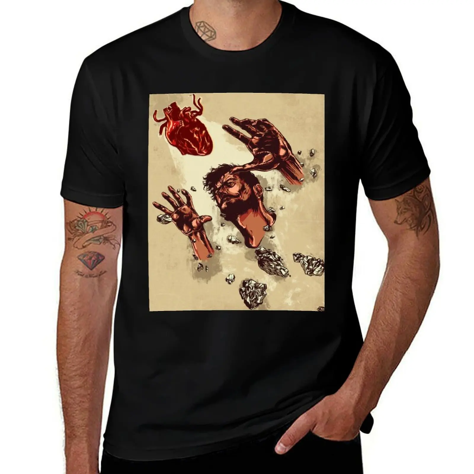 Where the heart is T-Shirt t shirts for man cotton soft T-Shirt