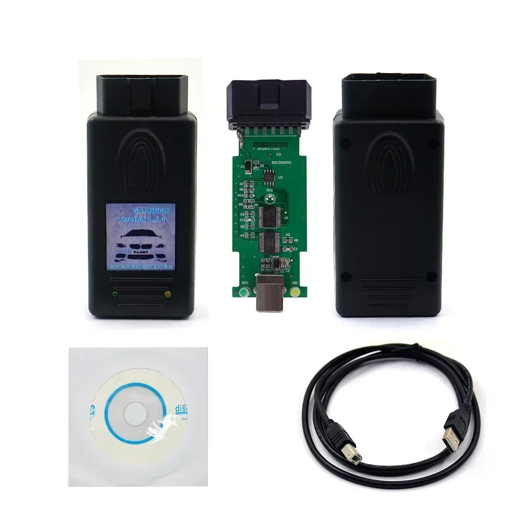 Latest Top Quality for BMW SCANNER 1.4.0 Diagnostic Scanner OBD2 Code Reader for BMW 1.4 USB Auto Diagnostic Tool high quality