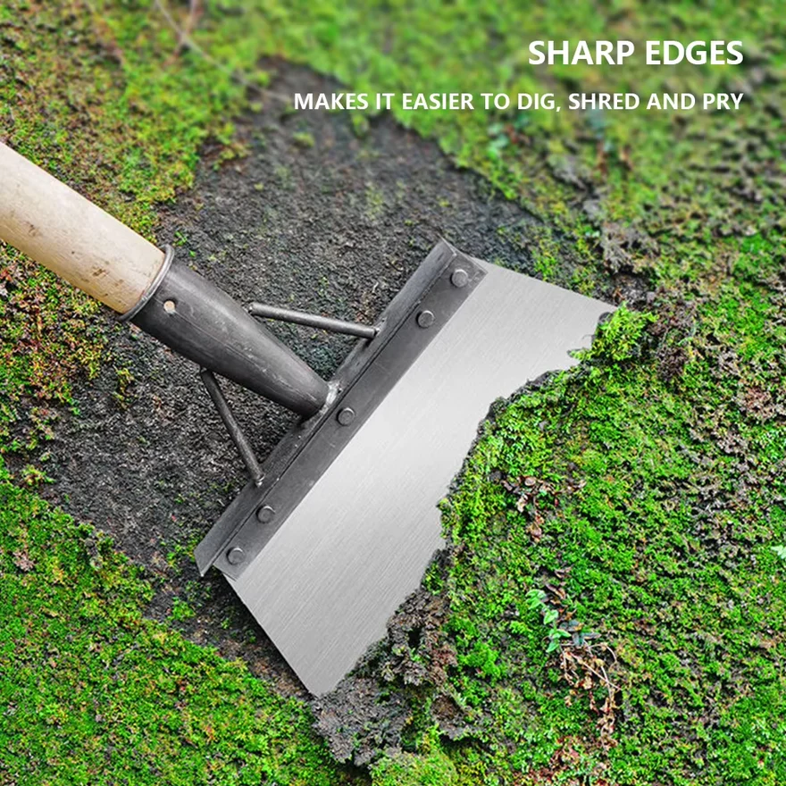 Metal Weed Cleaning Shovel Stainless Steel Cleaning Shovel for Moss Multifunctional Outdoor Garden Shovel Farm Weeding Tool