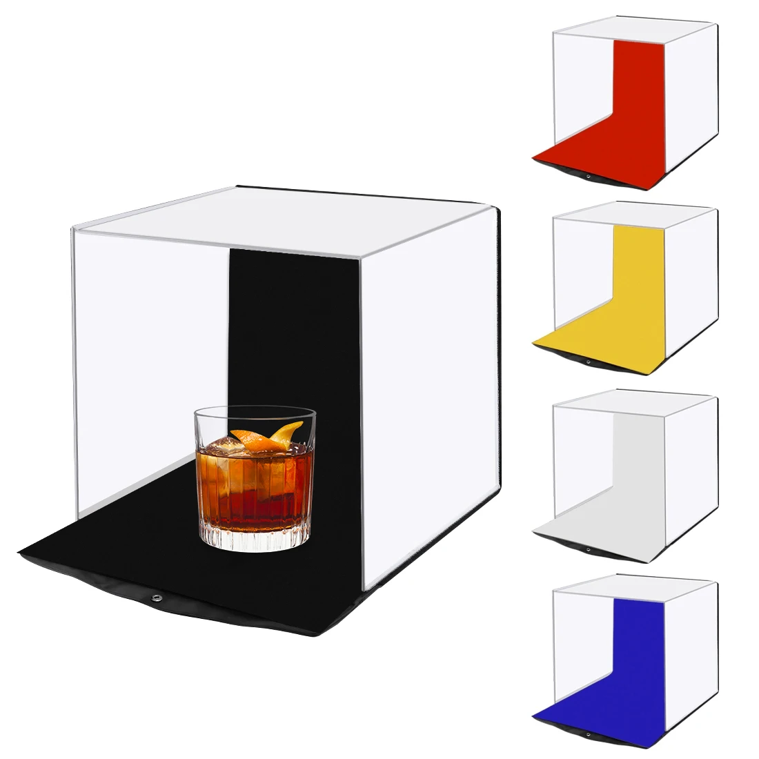 Puluz กล่องนิ่มสำหรับสตูดิโอถ่ายภาพ40cm16inch ชุดเต็นท์ถ่ายภาพแบบพับได้สำหรับสตูดิโอถ่ายภาพและฉากหลังฉากหลัง5ชิ้น