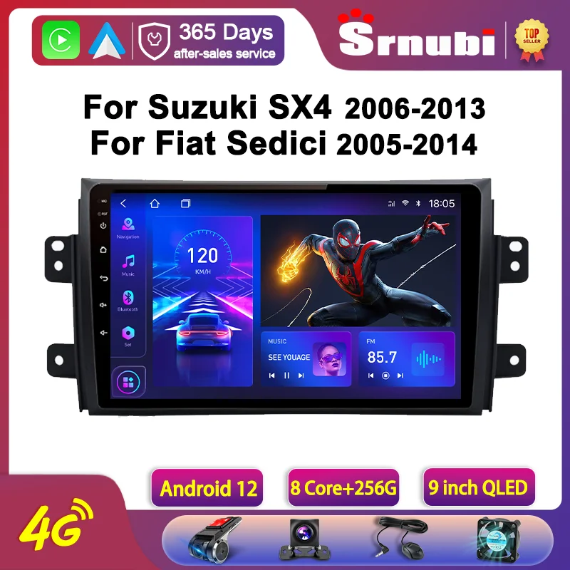 

Srnubi Android 12,0 автомобильное радио для Suzuki SX4 2006-2011 мультимедийный видеоплеер 2Din 4G WIFI GPS навигация Carplay DVD головное устройство