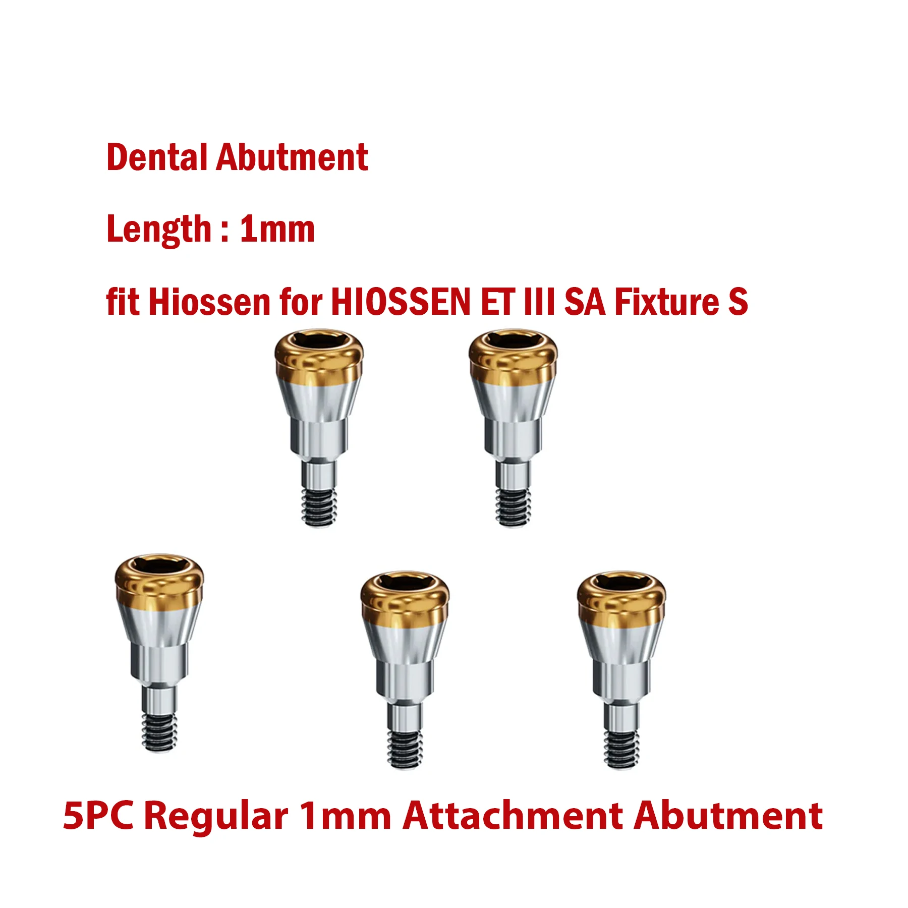 Dental fit Hiossen Abutment Attachments II SA Fixture S Removable Male Cap