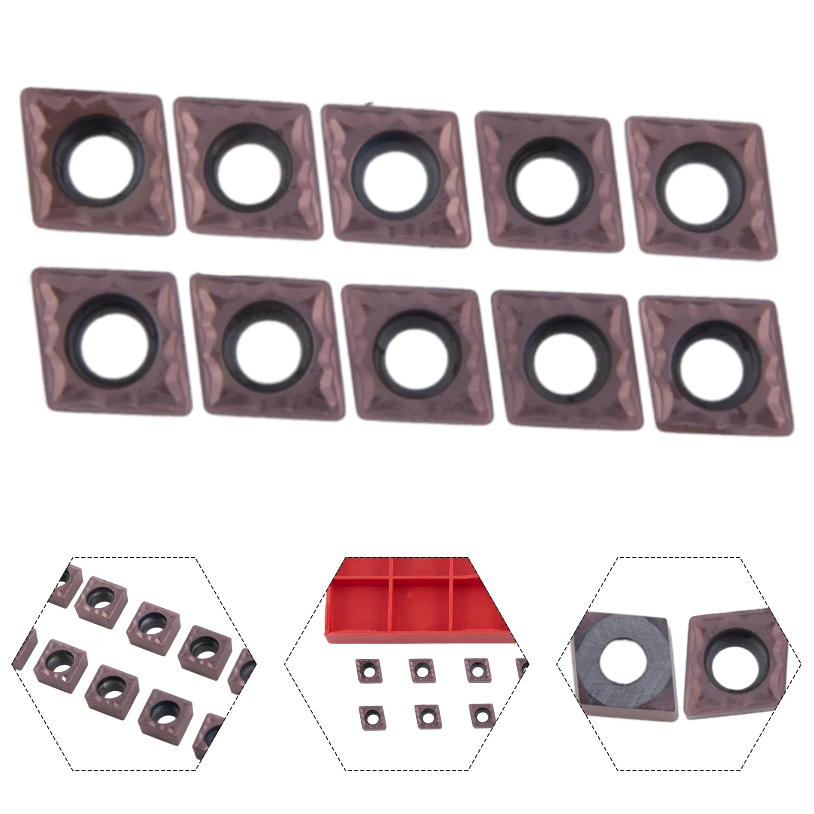 CCMT060204 Carbide Inserts Accessory with Good Rigidity and Long Service Life 10pcs CCMT060204 Carbide Inserts