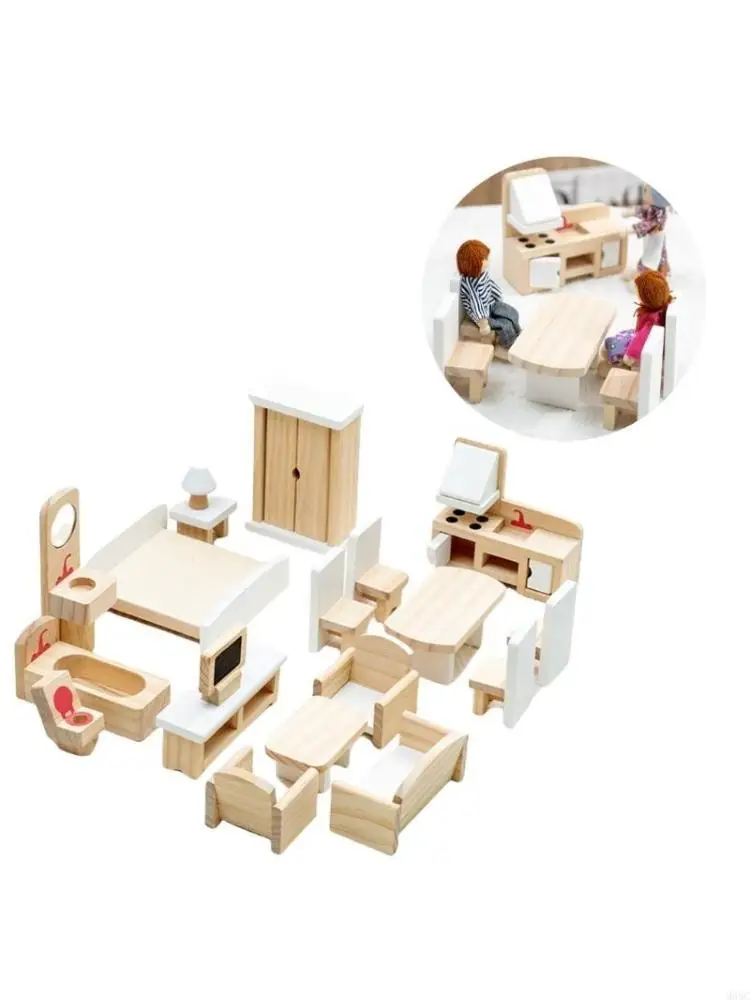 M89C Dollhouses Ensemble meubles réalistes Accessoires d'affichage pour enfants pour enfants