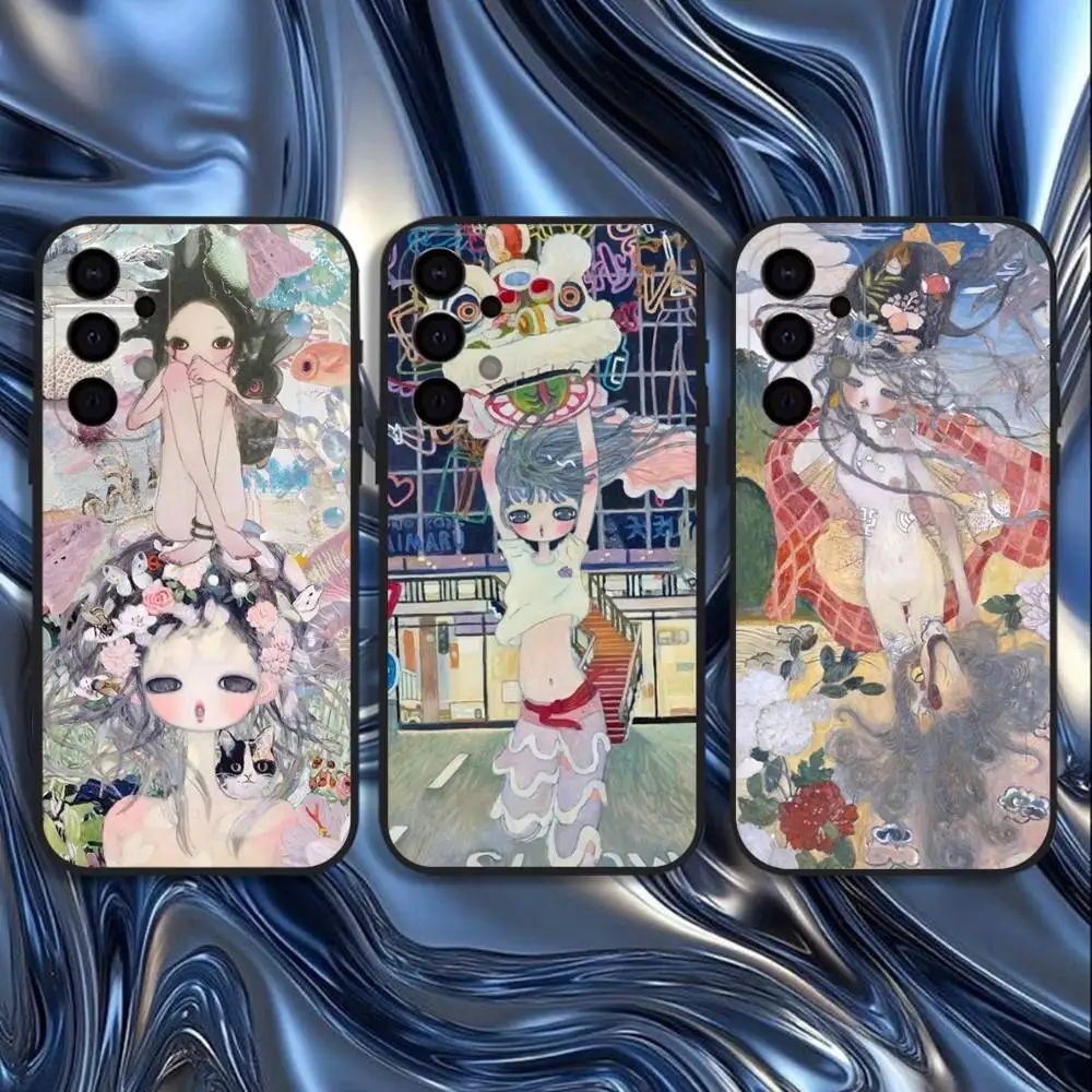 

A-Aya T-Takano Art Phone Case For Samsung S25,S24,S21,S22,S23,S30,Ultra,S20,Plus,Fe,Lite,5G Black Cover