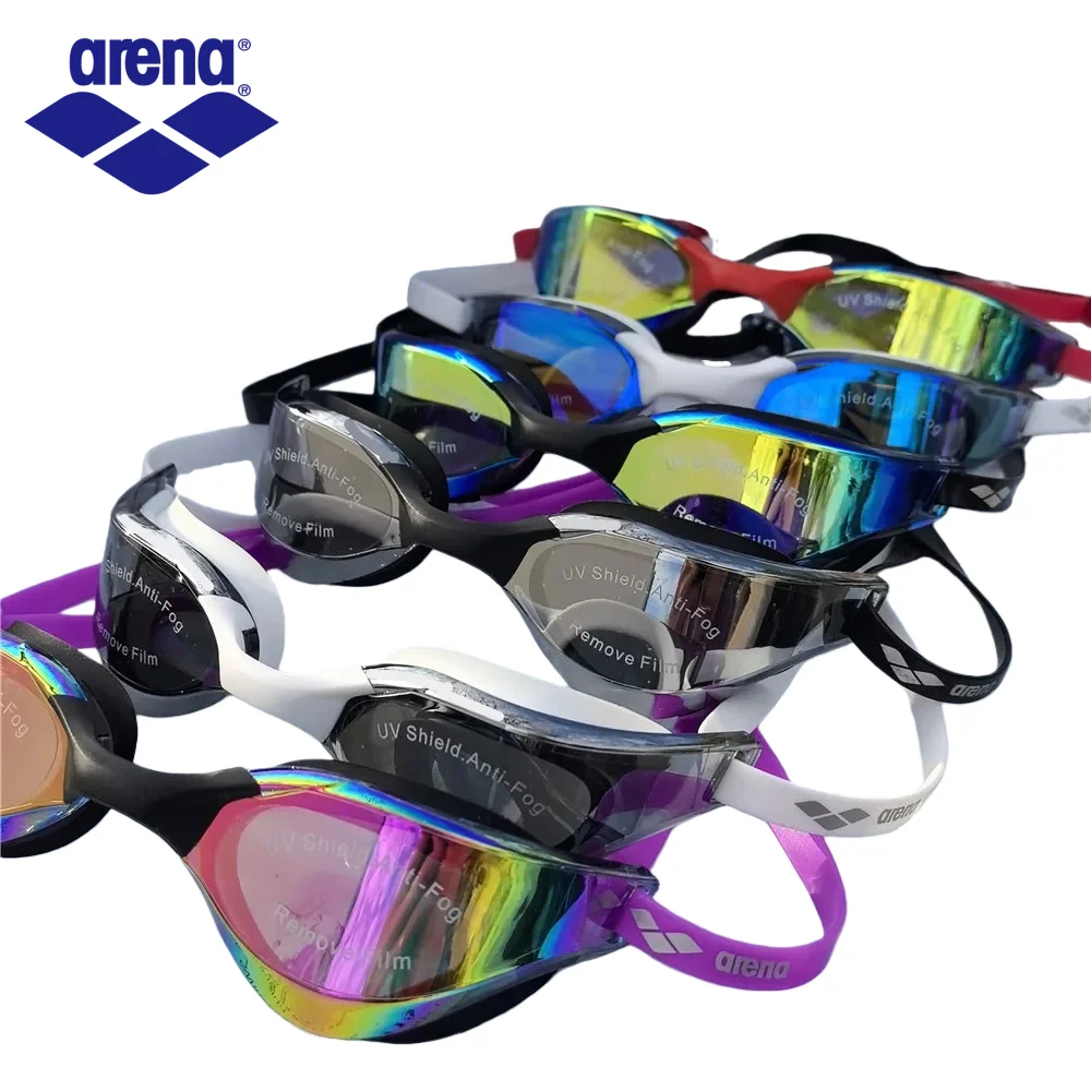 

Adult high-definition waterproof and fog-proof electroplated goggles, professional small-frame racing goggles factory