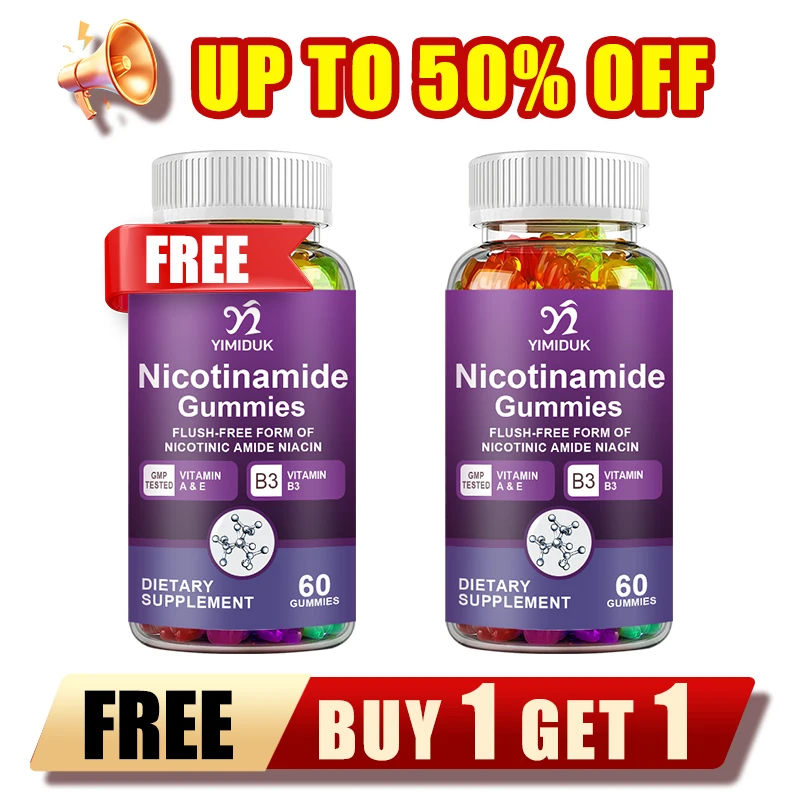 

Жевательные конфеты Beauty & Energy - никотинамид, коллаген, витамины C, E, цинк, селен для кожи, волос, ногтей и жизненной силы, 60 жевательных конфет