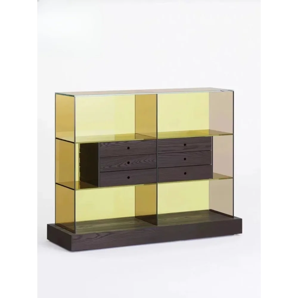 Art glass cabinet Personalized color display cabinet Restaurant modern creative wine cabinet