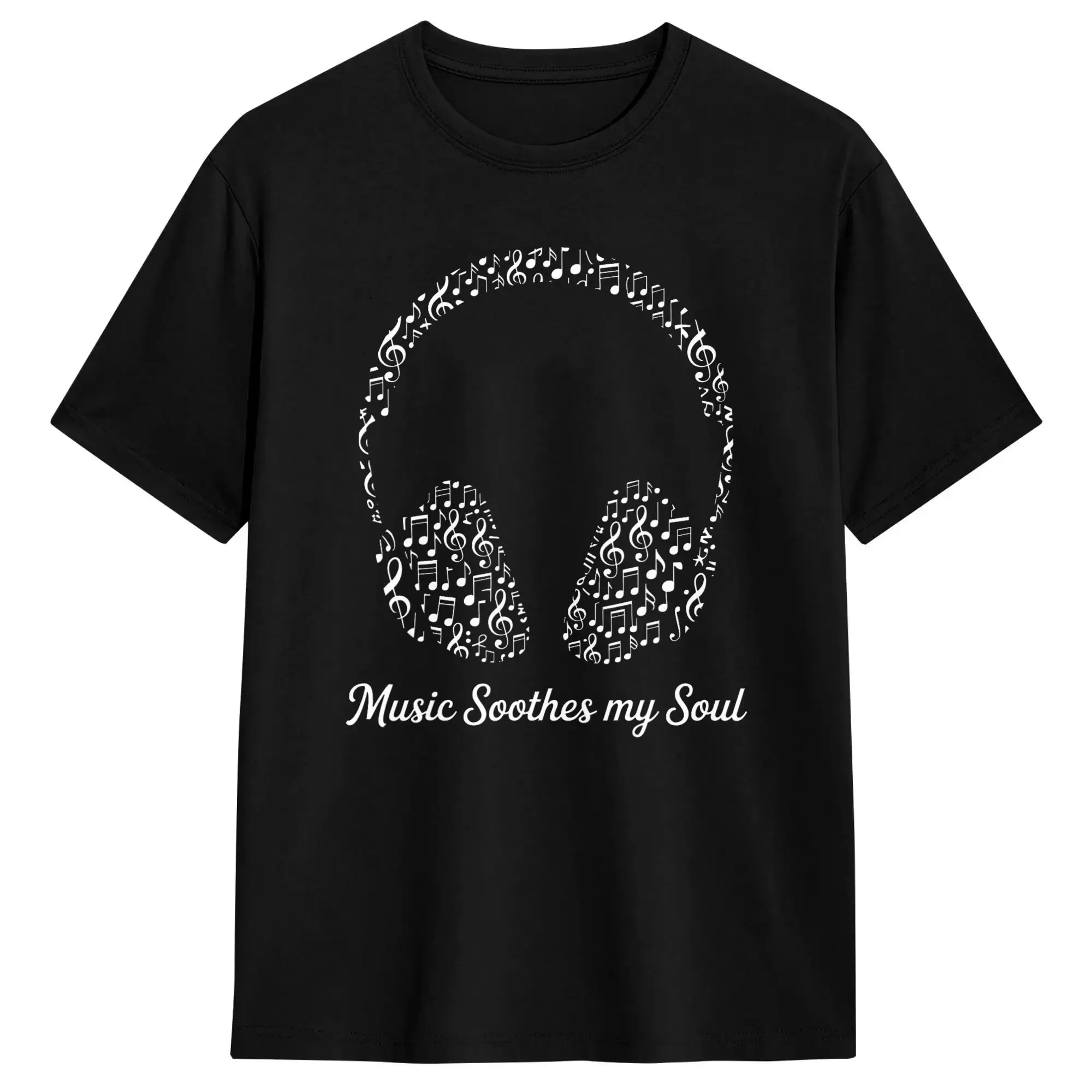 Music Soothes My Soul T Shirt Male  Y2K Funny T-Shirts Summer O-Neck Harajuku Tee Shirt Pattern Oversized Tops