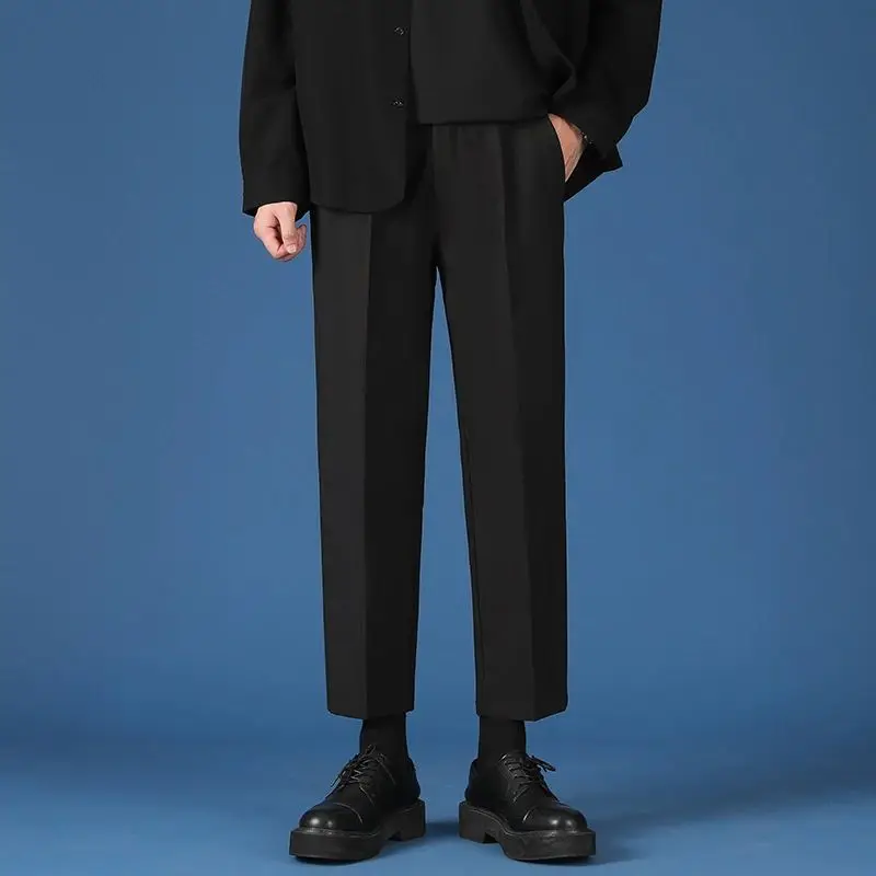 

Men's Korean Fashion Hip Hop Classic Nine-Point Pants Straight Leg Casual Trousers Youthful Energy Style Eighteen-Length