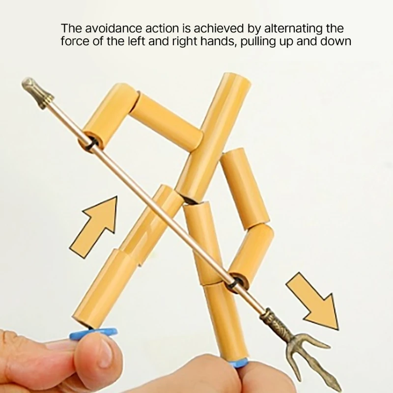 

RIRI Battle Game Bamboo Man Toy Practice Joke Gadgets Funny Attack & Defense Fencing Puppet Toy for Adult Birthday Gift