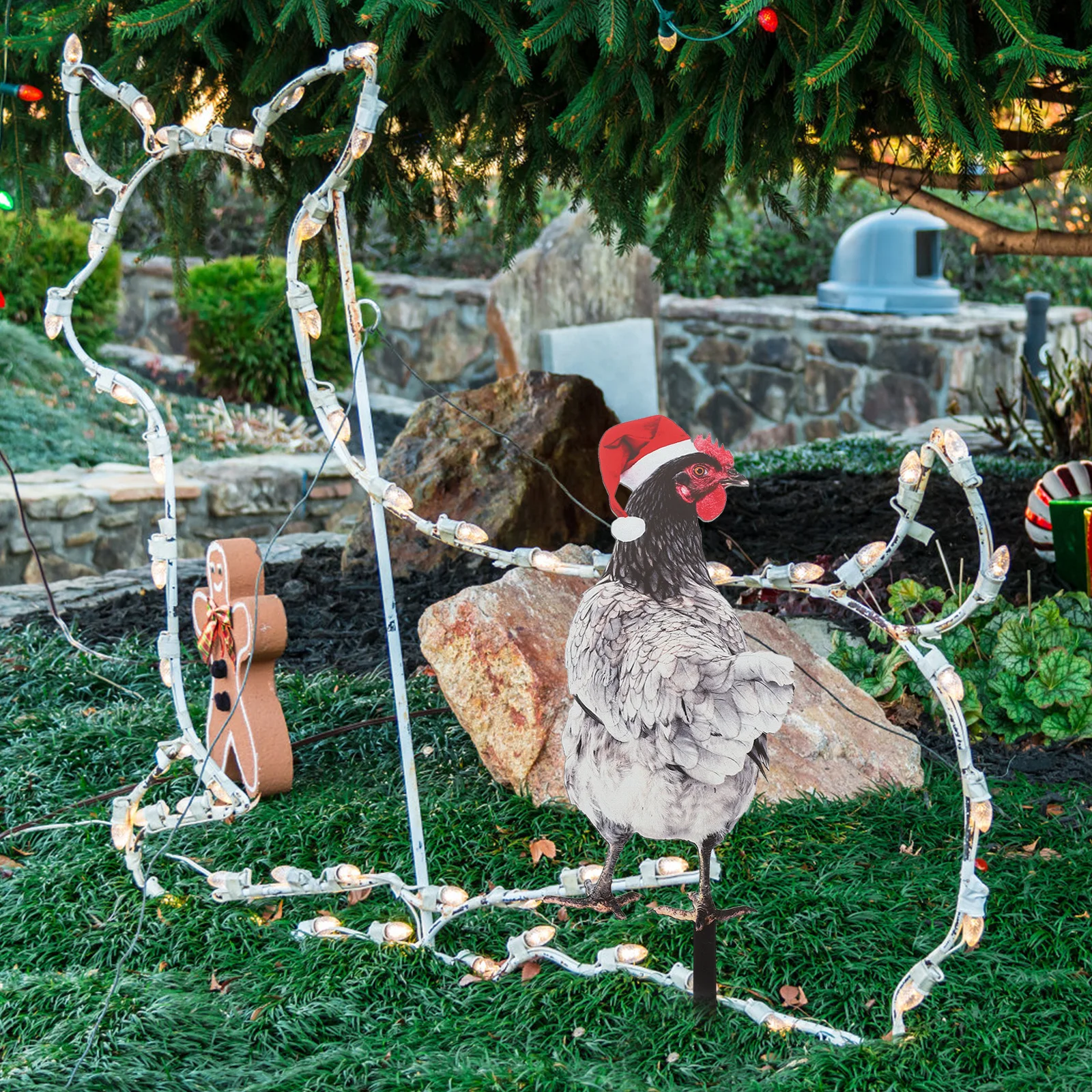 

Chicken Garden Yard Stake Acrylic Outdoor Lawn Ornament Garden Decoration Decorative Chicken Sign Yard Ornaments