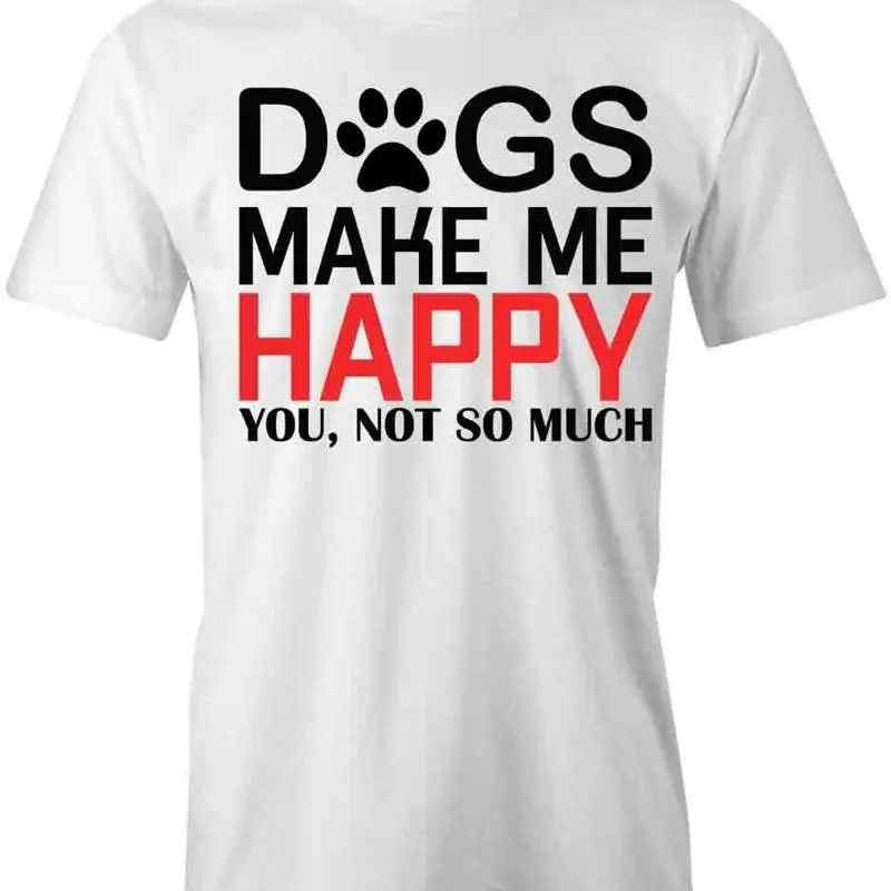 

Футболка DOGS MAKE ME HAPPY d Хлопковая одежда S1WSA116