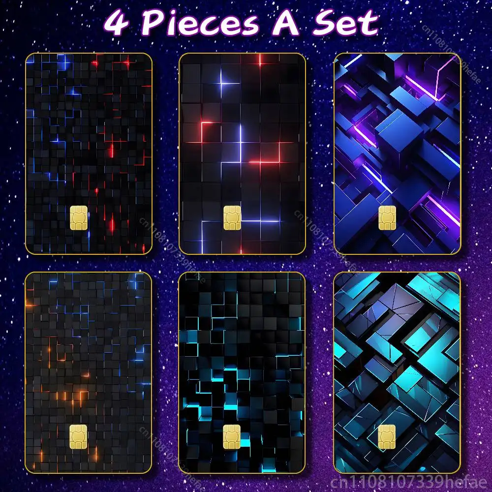 

Cool Style Art Blocks Skin HD Stickers Game Card Decal Scratch-resistant For Credit Debit Card Small Large Chip