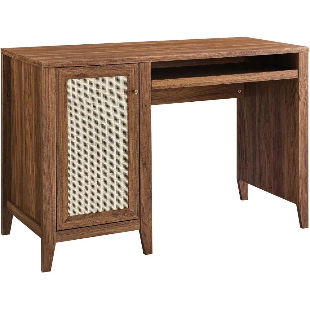 

Desk, walnut wood 46.5"D x 19"W x 30"H unspecified