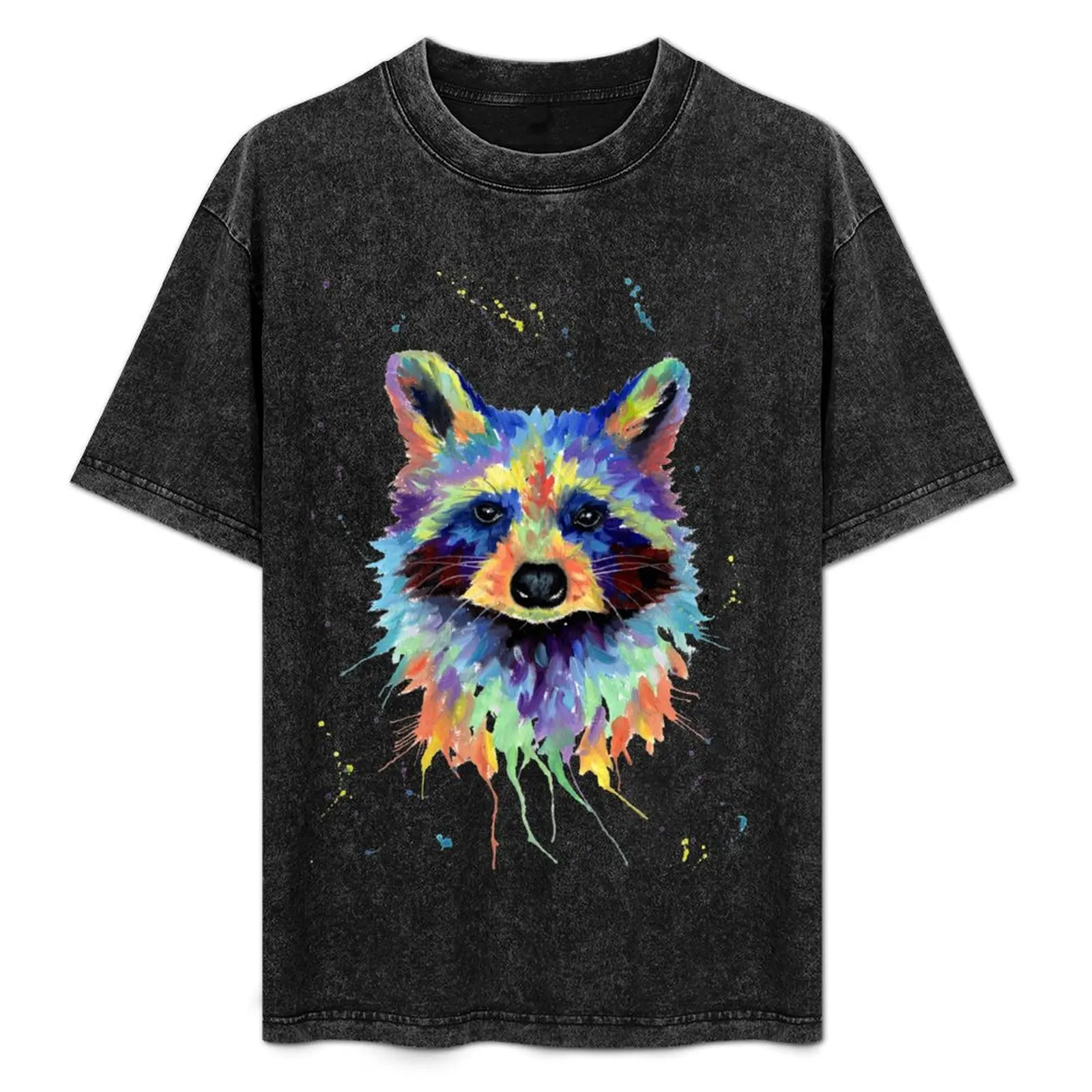 

Multicolour Raccoon by Sarah Stribbling T-Shirt tshirts personalised boys animal print Men's t-shirts