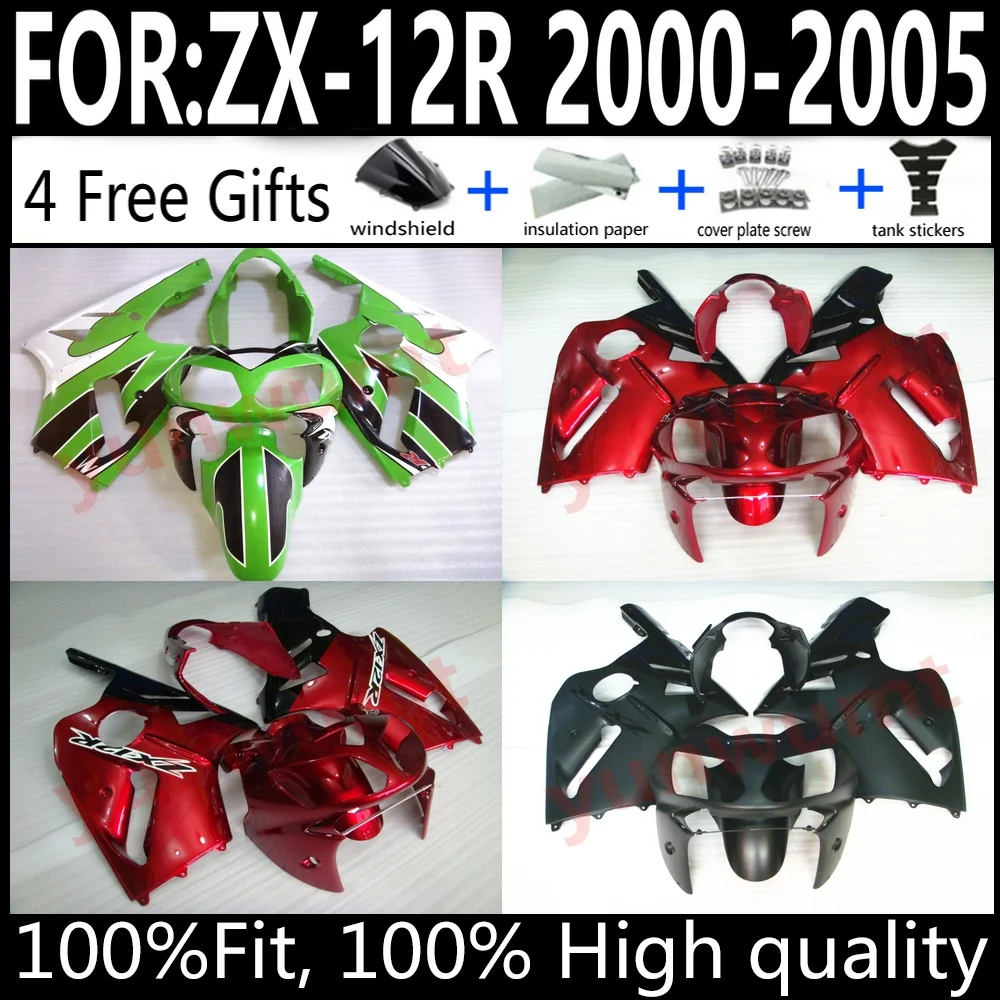 

Injection Molded ABS Fairing Kit For Kawasaki Ninja ZX-12R 2000-2005 Bodywork Cowling Set High Quality Factory Direct Fit