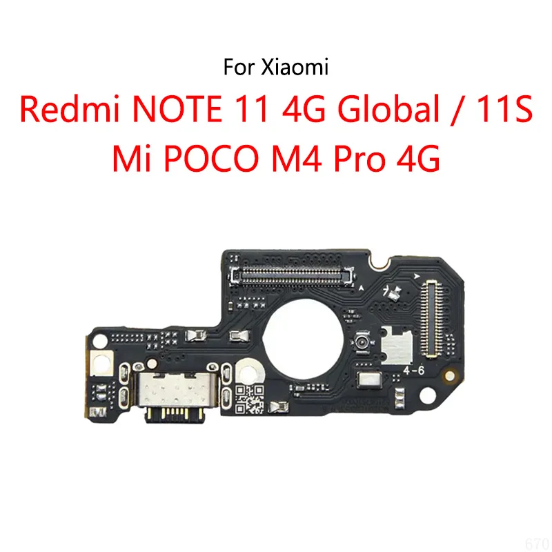 For Xiaomi Mi POCO M4 Pro Pocophone USB Charge Dock Port Socket Jack Connector Flex Cable Redmi NOTE 11 4G 11S Charging Board