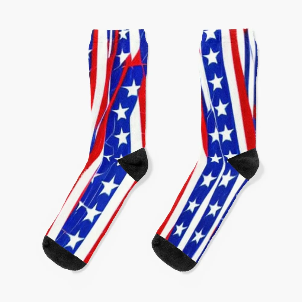 Patriotic Stream Socks Sports Stockings Man