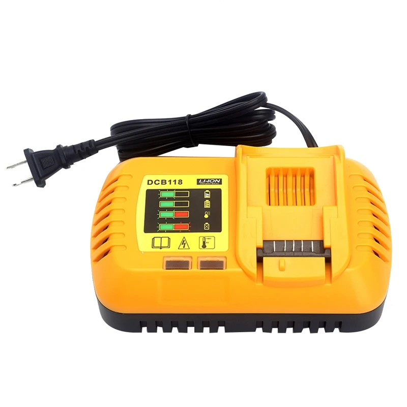 

8A DCB118 Battery Charger For Dewalt Battery 10.8V 12V 14.4V 18V 20V DCB200 DCB101 DCB115 DCB107 DCB105 DCB140