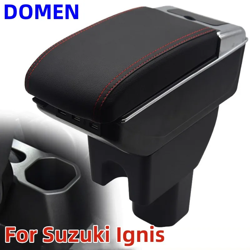 For Suzuki Ignis Armrest Box Original dedicated central armrest box modification accessories Dual Layer USB Charging