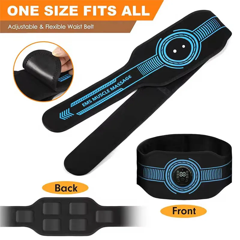 EMS Muskelstimulationsgürtel Elektrischer ABS-Stimulator Trainer EMS Bauchtrainer Tonisierungsgürtel Arm Bein Rücken Fitnessmassagegerät – Detail 5